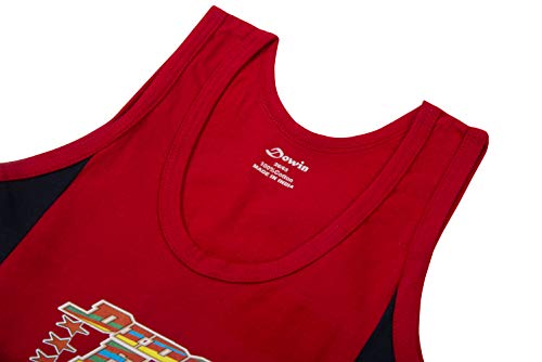 Image of Dowin Sleeveless Printed Cotton Vest for Kids Boys (Pack of 6)