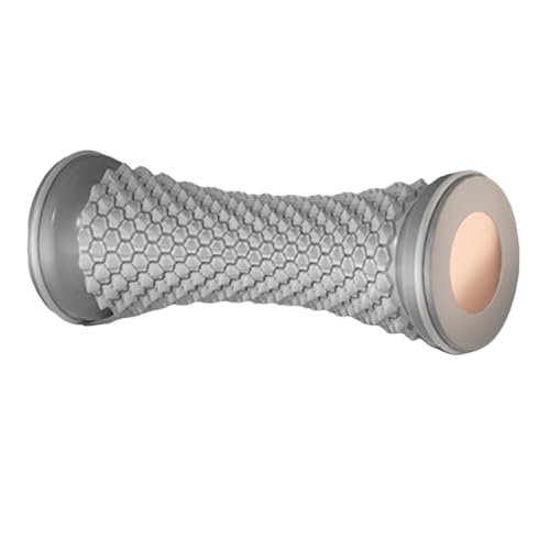 Begchy Rueda de Masaje de Pies con Pelota de Fascia para Yoga, Rodillo de Dragado de Tendones, Rueda de Masaje de Pies Multifuncional, Color Gris