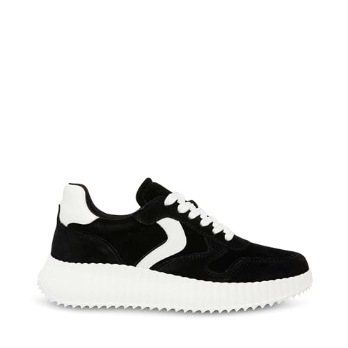 Steve Madden Steve Madden Women's Shereen Sneaker, Black Suede, 7.5
