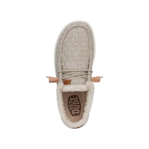 HEYDUDE Wendy Warmth Natural Size 8 | Women’s Shoes | Women’s Slip-on Loafers | Comfortable & Light-Weight