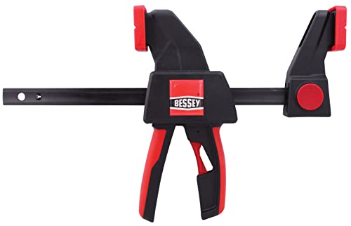 Image of BESSEY RES01 Clamp Set, General Purpose Trigger Clamps with Composite Handle, 2 x 6 In. (100 lb) and 2 x 12 In. (300 lb),Red /Black