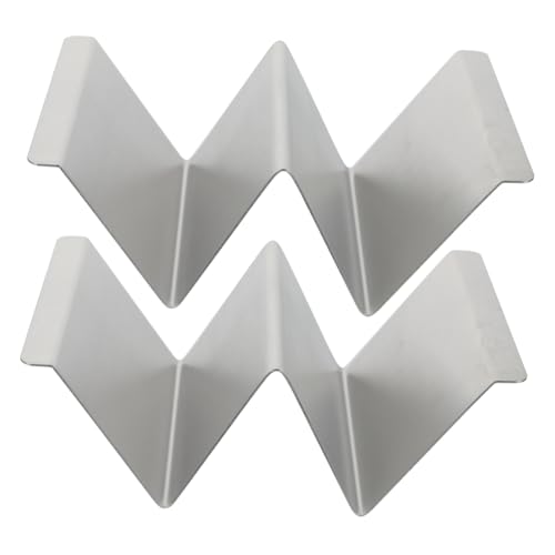 FUNOMOCYA 2pcs Tortilla Stand Taco Stand Taco Holder Stand Taco Shell Holders Burritos Taco Holder with Handles Taco Stand up Holder Taco Rack Tacos De Stainless Steel Silver