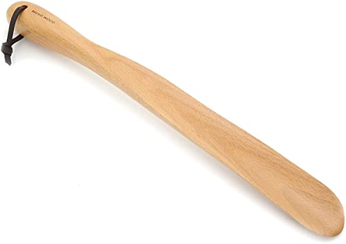 Muso Wood Schuhlöffel holz Schuhanzieher 38cm - Buchenholz stabiler Schuhlöffel für Mann, Frauen, Kinder und Senioren Cover