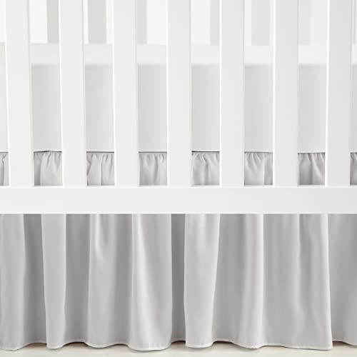 Image of Lush Decor Ruffle Crib Skirt, 16" Drop, Gray