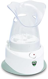 Vicks Personal Steam Inhaler, V1200, Face Steamer or Inhaler with Soft Face Mask for Targeted Steam Relief, Aids with Sinus Problems, Congestion, Cough, Use with Soothing Menthol Vicks VapoPads