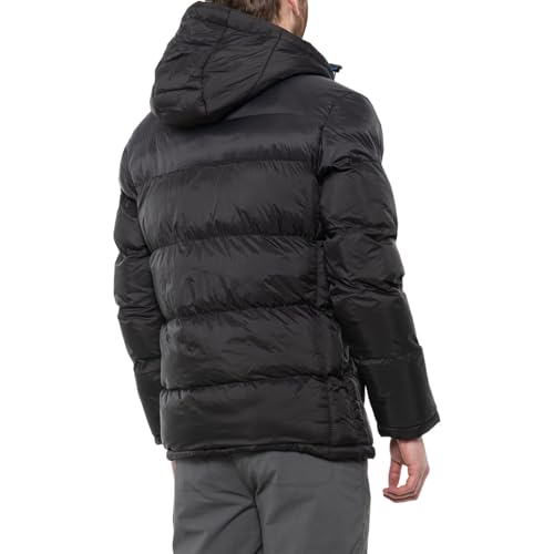 Polar Ice Mens Hawke Heavy Warm Puffer Coat Hooded Jacket - Size Small, Medium, Large or X-Large/Black Navy or Gold2