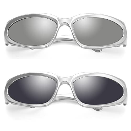 Wrap Around Fashion Sunglasses for Men Women Swift Oval Gold Sunglasses Sport Shades Glasses Eyeglasses White