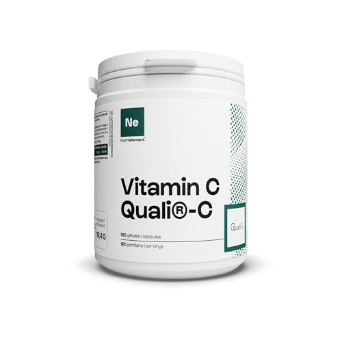 Nutrielement - Vitamine C Quali®C - 120 gélules - Qualité Pharmaceutique - Stress Oxydatif - Système Immunitaire - Réduit la fatigue | By Nutrimuscle