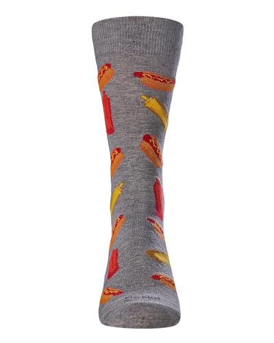 MeMoi Men's Tasty Hot Dogs Rayan Blend Novelty Crew Sock2