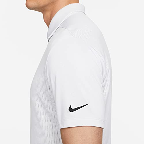 Nike Dri-FIT Vapor Men's Golf Polo Shirt, White/Black, Large