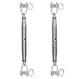 AB Tools Rigging Screw 12mm Jaw to Jaw Turnbuckle Straining Marine Grade Stainless 2PK