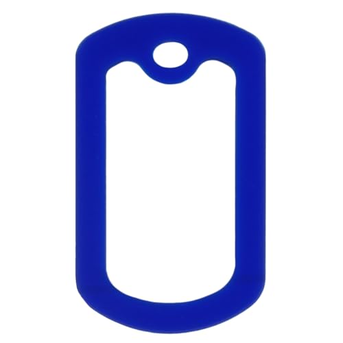 PinMart Blue Military Dog Tags Silencers - Engraved Dog Tag Holder - Silicone Case to Reduce Noise - Military ID Protector to Prevent Noise and Scratching - 10 Pack