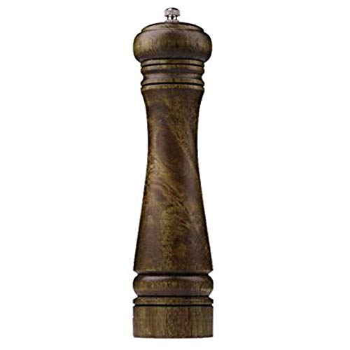 Easyinsmile Pepper Spice Salt Mill Shaker Grinder Solid Wood Pepper Grinder with Adjustable Grinder 5 Inch 8 Inch 10 Inch (10 inch)