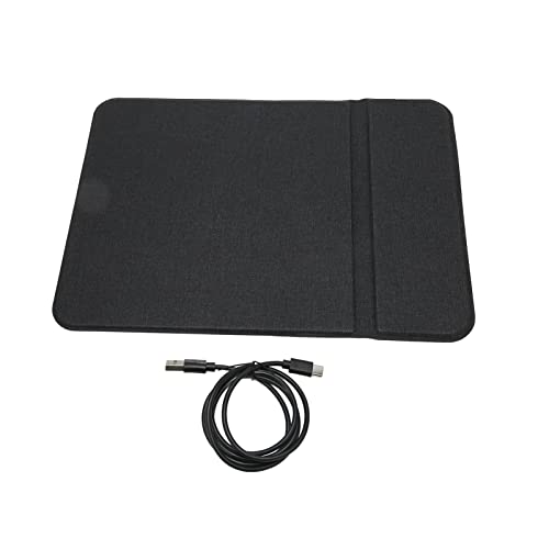 Tapis de souris de chargement sans fil 15W noir avec repose-poignet ergonomique confort