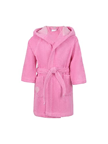 Manteau à capuche Möve Hearts vêtement de nuit éponge rose