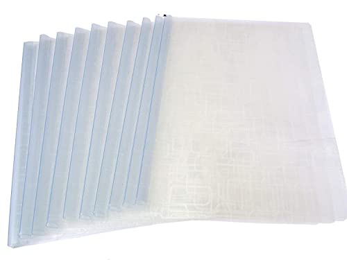 Image of DDSS STK-10-CLR Stick File Folder, Report File Folder A4, Documents Folder,for Holding Papers (10 Piece) White Transparent,