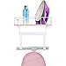 Price comparison product image Gruwkue Iron Holder Wall Mount,Wall-mounted Ironing Board Hanger | Laundry Room Organization Iron Holder with Large Storage Basket & Removable Hooks, Suitable for Small Spaces