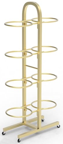 Ruchomy dwustronny stojak do przechowywania piłek do jogi – 6-warstwowy wózek na kółkach do domu na siłownię sprzęt fitness oszczędzający miejsce design i wszechstronny