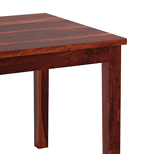 Image of Amazon Brand - Solimo Sheesham Wood Turlock 6 Seater Dining Table With Cushioned Chairs | Durable Wooden Dining Set Furniture for Restaurants, Hotels, Dining Room, Living Room, and Home (Honey Finish)