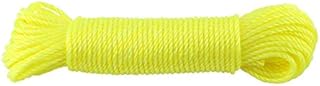Credible Nylon Clothesline, Rotary Clothes Line, 20m Nylon Lines Strong Heavy Cord Clothesline Hanging Rope Drying Clothes, Multipurpose Nylon Rope for Outdoor/indoor/Garden (Yellow)