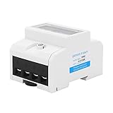 MorNon LCD Drehstromzähler Energieverbrauch Digitaler Stromzähler Wechselstromzähler 3 Phasen Vierdraht Stromzähler Elektronisch Energiezähler für DIN Hutschiene Stromzähler