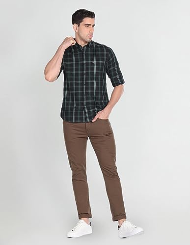 Image of Arrow Men's Cotton Solid Slim Fit Shirt