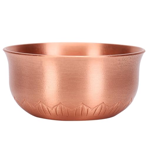 BESPORTBLE Tazza in Rame di Alta Qualità per Offerte Buddiste Coppa Decorativa Dorata per Tempio e Casa Accessorio per Meditazione e Benedizioni Bicchiere Sacro Lisciato Regalo