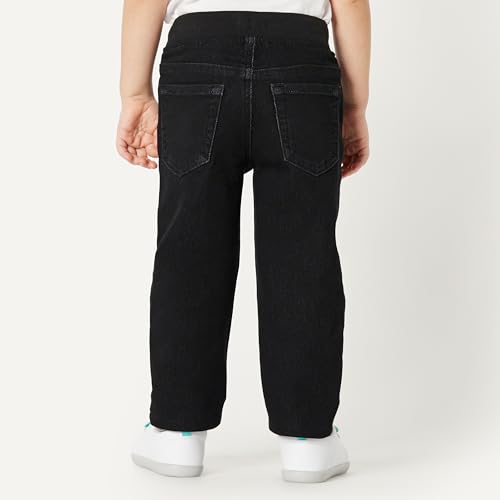 Amazon Essentials Unisex Baby Weiche Stretch-Jeans zum Hineinschlüpfen, Schwarze Waschung, 3 Jahre