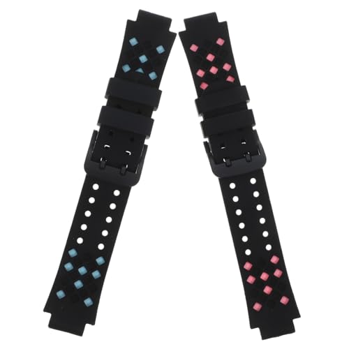 Cabilock 2 piezas Correa de Silicona Duradera para Reloj Teléfono Infantil Compatible Liberación Rápida Azul-negro y Rosa-negro Pulseras Seguras para Niñas