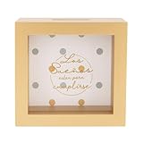 Photo Gallery salvadanaio decorativo in vetro e colore oro con messaggio motivazionale. i sogni sono da realizzare, 15x15x5 cm Photo Gallery salvadanaio decorativo in vetro e colore oro con messaggio motivazionale. i sogni sono da realizzare, 15x15x5 cm