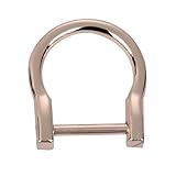 OATIPHO Hebilla 4 Piezas Diseño Antideslizante en Forma de D de Aleación Dorada y Tornillos Removibles para Manualidades, Correas y