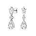 Houston Diamond District 1 to 10 Carat Kite, Pear and Round Cut LAB GROWN Diamond Drop Earrings for Women(Color H-I Clarity VS1-VS2) 14K White Gold 1 Carat