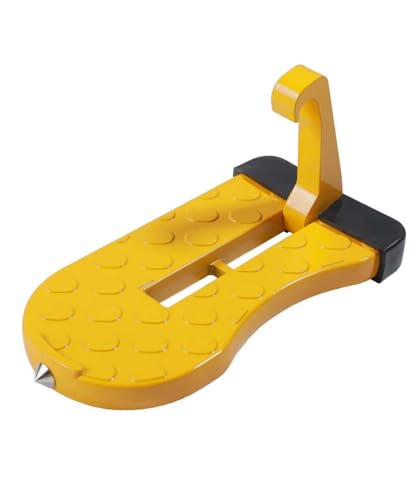 Xibao Türstufe Auto,Auto Tritt für Dachbox,Wohnmobilausstattung,Offroad Zubehör,Dachzelt Zubehör,Geeignet für die Meisten Modellen für U Förmigen Riegel von SUV,RV,Limousine usw (Gelb)