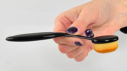 Home-X Oval Toothbrush Makeup Brush For Blending Foundation, Powder, Blush, Concealer, Contouring, Blend Liquid, Cream Cosmetics-0.5”D #TOP7
