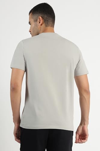 Image of Reebok Men's Cotton-Lycra Blend T-Shirt - 4-Way Stretch Smooth Smooth Round Neck Half Sleeve Tee for Men | Casual Tshirt for Men Stretchable Tshirt