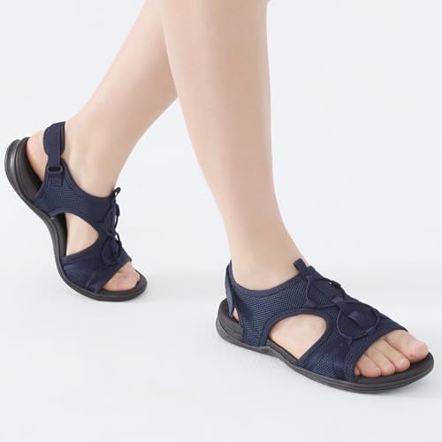 Image of UBFEN Womens Hiking Sandals Comfortable Walking Sandals Summer Sport Breathable Arch Support