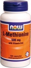 Now Foods, L-Methionine, 500 mg, 100 Capsules