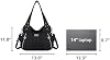 Bolso tote de moda para mujer, bolso de hombro con asa superior tipo satchel en piel sintética lavada 6