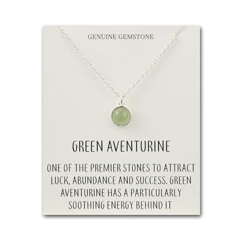 Philip Jones Green Aventurine Necklace with Quote Cover