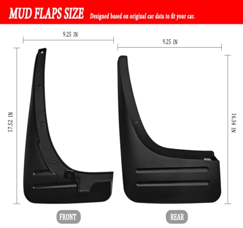 Image of Mud Flaps Mud Guards Fit for 1997-2005 Toyota RAV4 Without Fender Flares, Front & Rear Mud Splash Guards Accessories - 4 Pc, Black