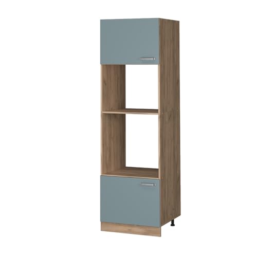 Vicco Mikrowellenschrank R-Line, Blau-Grau, 60 cm