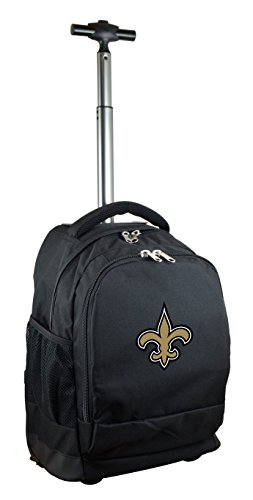 NFL New Orleans Saints Expedition Wheeled Backpack, 19-inches, Black