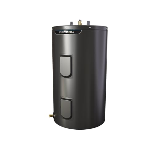 MRCOOL 40 Gallon Electric Water Heater 4500W Tank, High Efficiency Dual Element, Self Cleaning, Rare Earth Anode, 240V Home Use, Gray