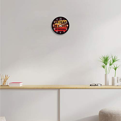 Image of Amazon Brand - Solimo Plastic Contemporary Wall Clock (12 inch, Silent Movement, Black Frame)