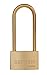 SEDORTI Weather Proof Lock, Solid Brass Padlock with Brass Long Shackle, 1-1/2