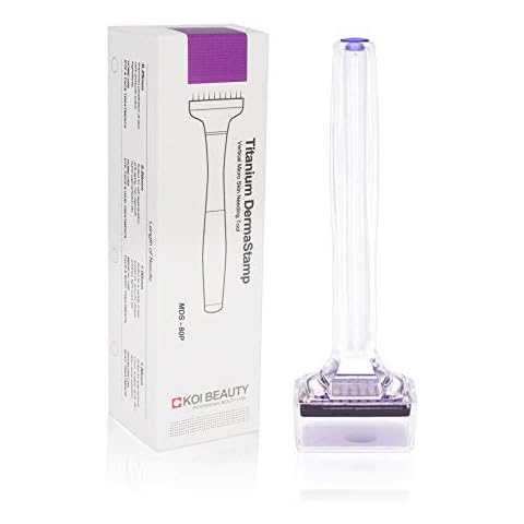 Koi Beauty Microneedling Pen Manual Derma Stamp con 80 microagujas individuales de titanio real Cover