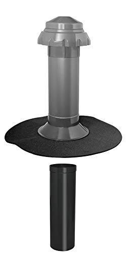 Haus & Dach Flachdachlüfter 4 in 1, mit Flansch aus Bitumen-Schweißbahn, mit Systemrohr PVC, DN125 Haus & Dach Flachdachlüfter 4 in 1, mit Flansch aus Bitumen-Schweißbahn, mit Systemrohr PVC, DN125
