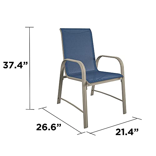 Cosco Outdoor Living 88645Bgpe Paloma Outdoor Dining Chairs, 6 Piece, Navy #TOP6