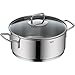 Silit Extra Cook, Bratentopf 24 cm mit Glasdeckel, Innenskalierung, breiter Schüttrand, hochwertiger, spülmaschinenfester Crominox-Edelstahl, Kochtopf groß, optimale Wärmeverteilung, Induktion