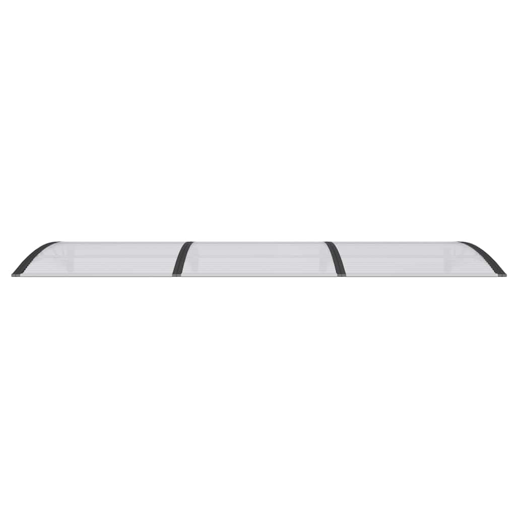 Tenda da porta Nero 300x100 cm Policarbonato | Telaio in alluminio e supporti ABS, resistente alle intemperie, kit di montaggio incluso